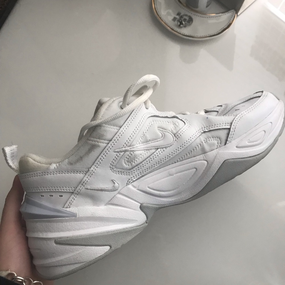 Nike m2k tekno white chunky dad shoes
